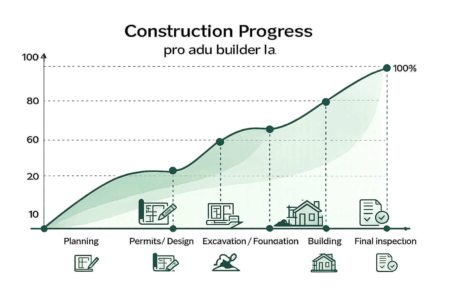 Los Angeles ADU construction progress monitoring chart